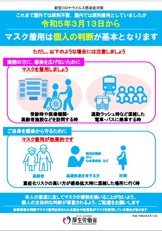 レッスン時のマスク着用につきまして